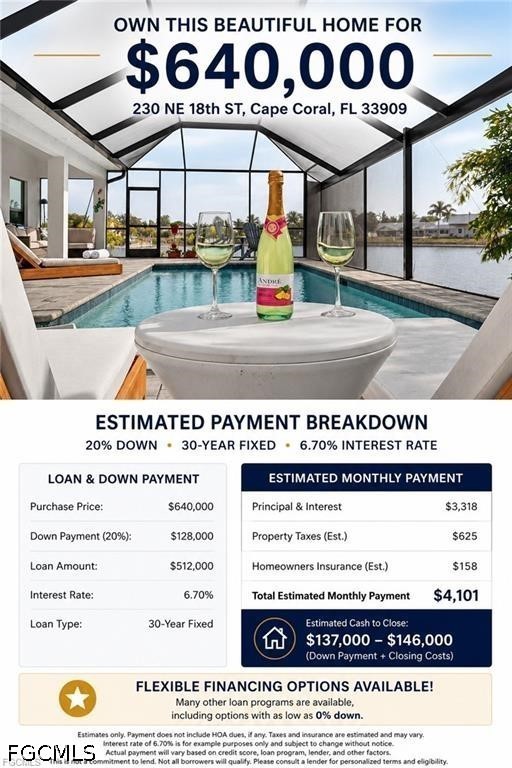 3 Bed Pool Home for Sale in Cape Coral, photo 4