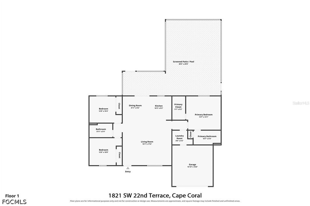 3 Bed Pool Home for Sale in Cape Coral, FL, $375,000 — photo 29