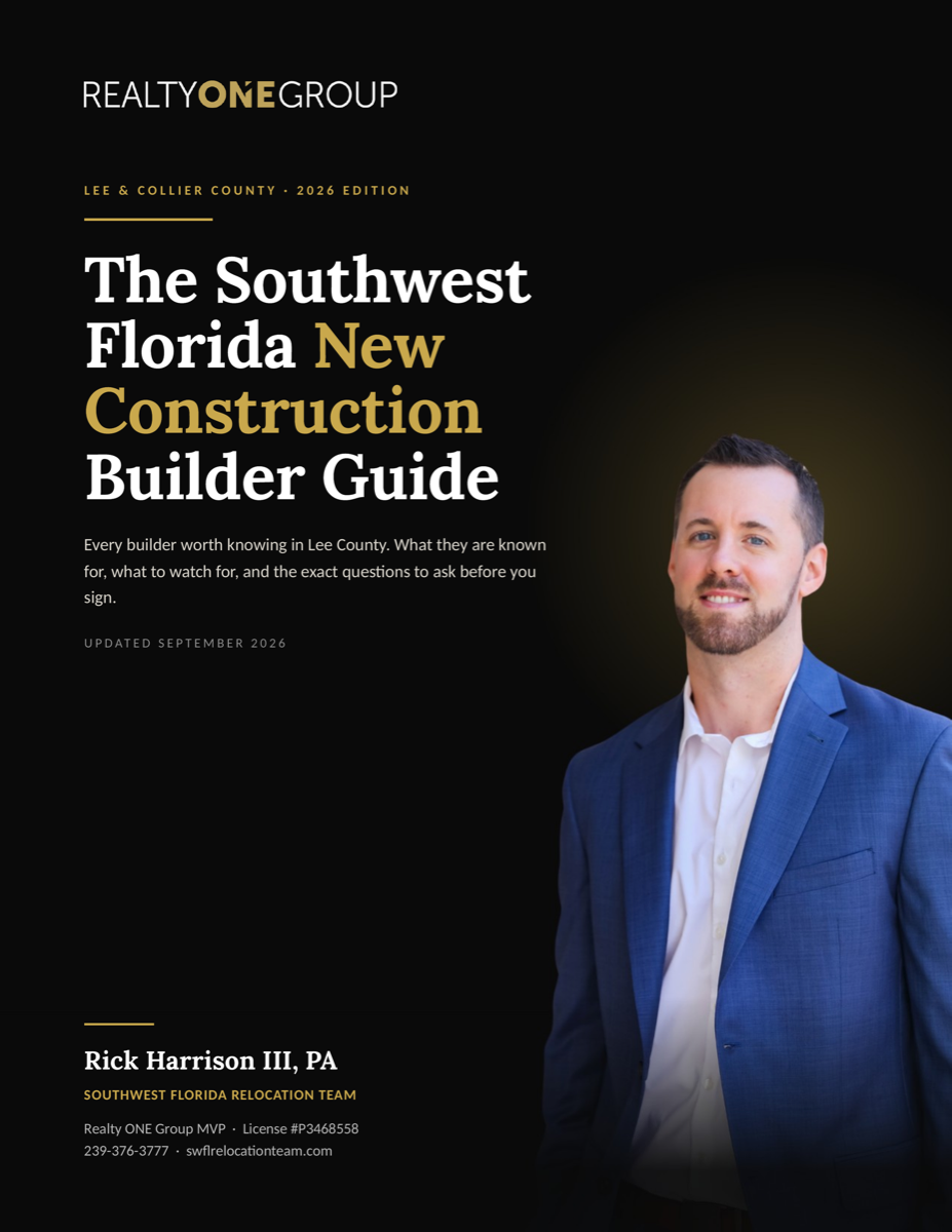 The Southwest Florida New Construction Builder Guide, Lee and Collier County 2026 edition, cover